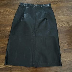 Black Leather Skirt